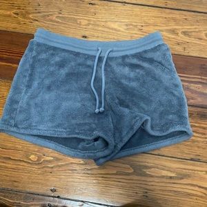 Grey fluffy shorts